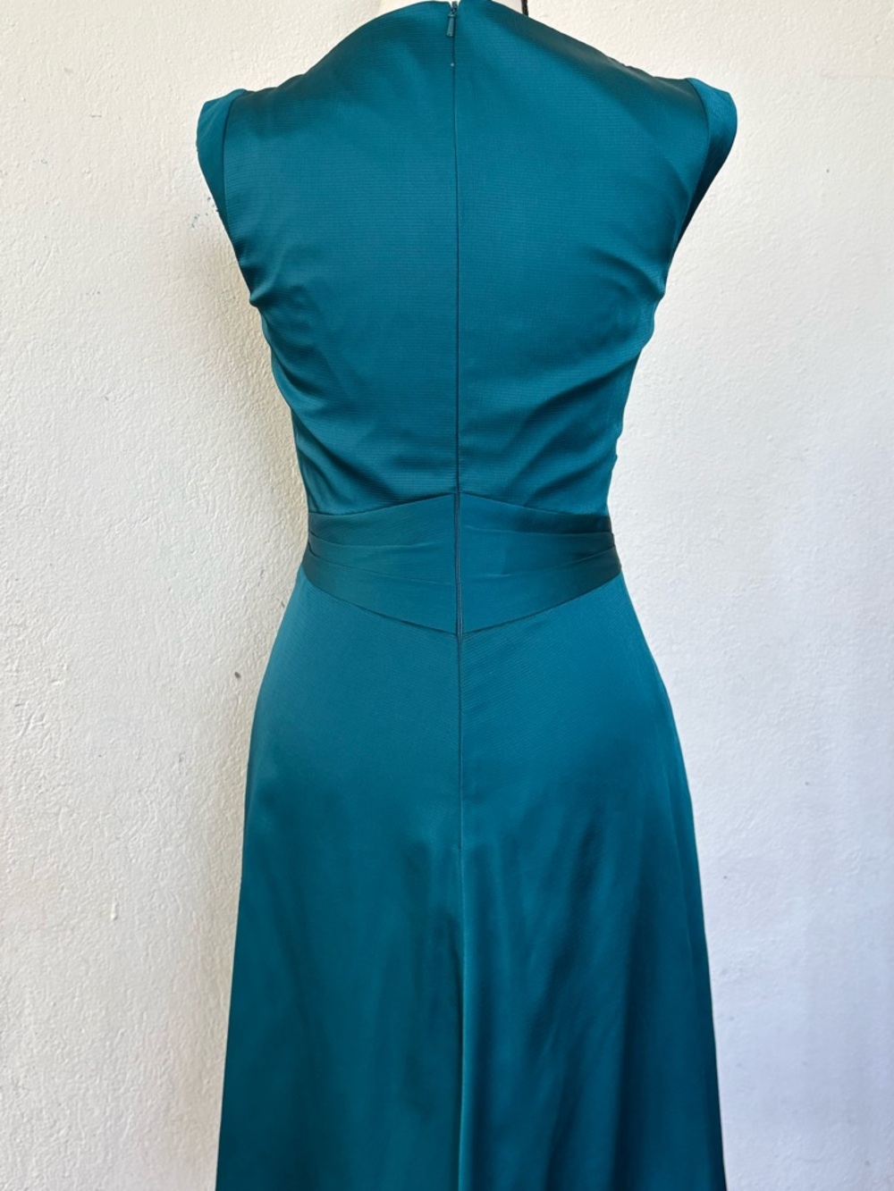 Karen Millen Teal Twist-Detail Midi Dress - Picture 2 of 3